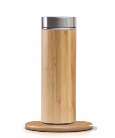 Bamboo water bottle eco-friendly reusable natural design