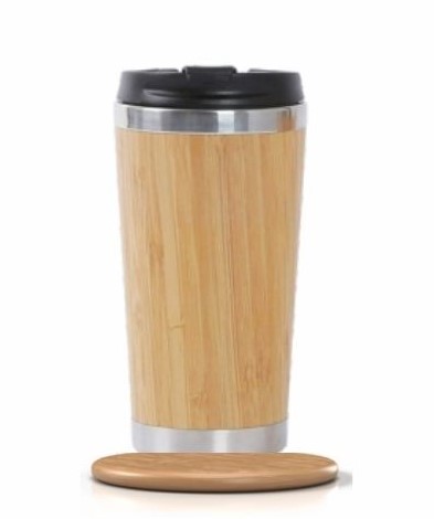 Bamboo travel mug India eco-friendly bamboo coffee mug with lid