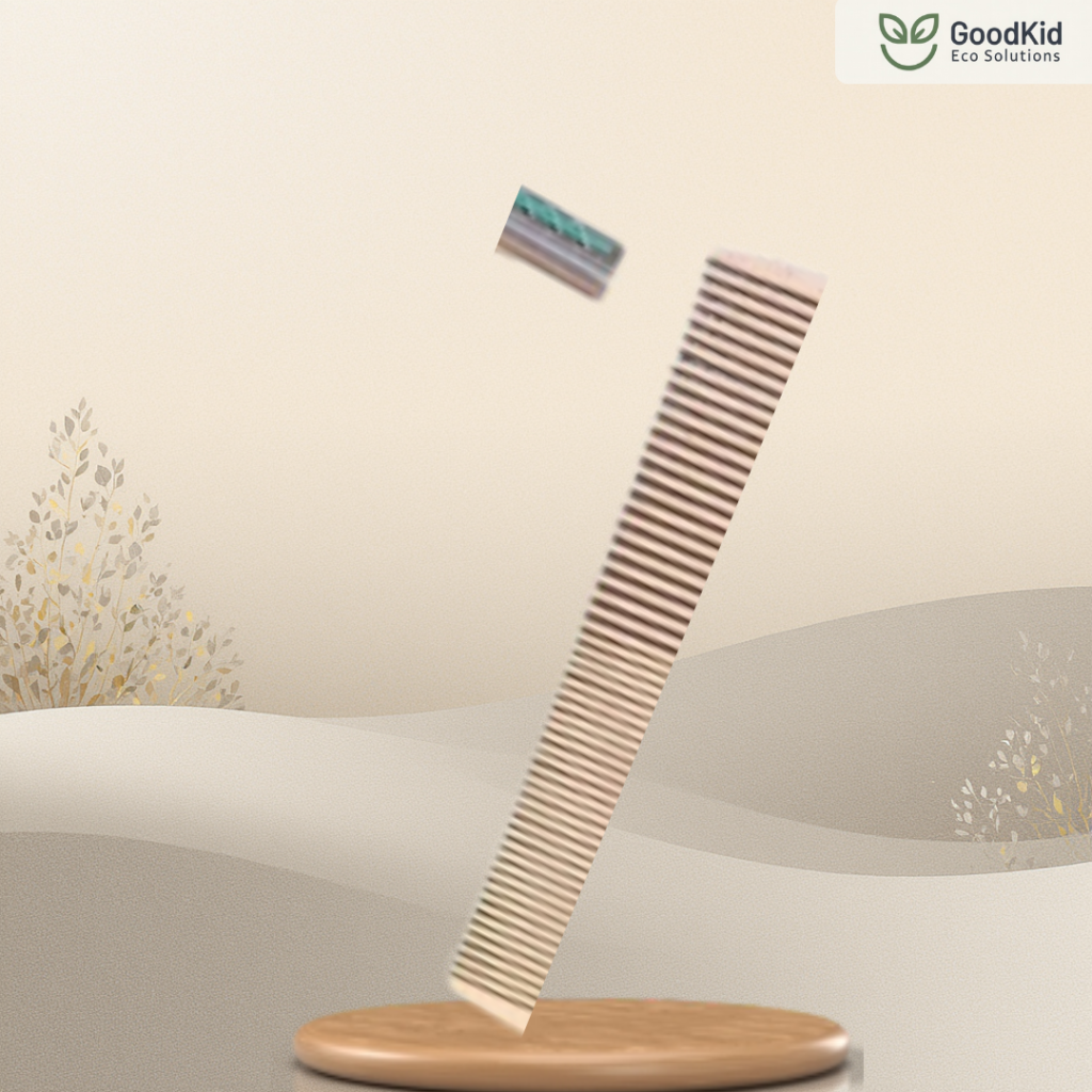 Eco friendly wheat straw comb for sustainable hair care and hotel amenities